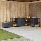 Kitchen Storage with Shelf Anthracite 90 x 50 x 53 cm Steel