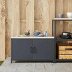 Kitchen Storage with Shelf Anthracite 90 x 50 x 53 cm Steel