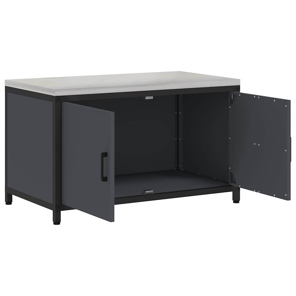 Kitchen Storage with Shelf Anthracite 90 x 50 x 53 cm Steel