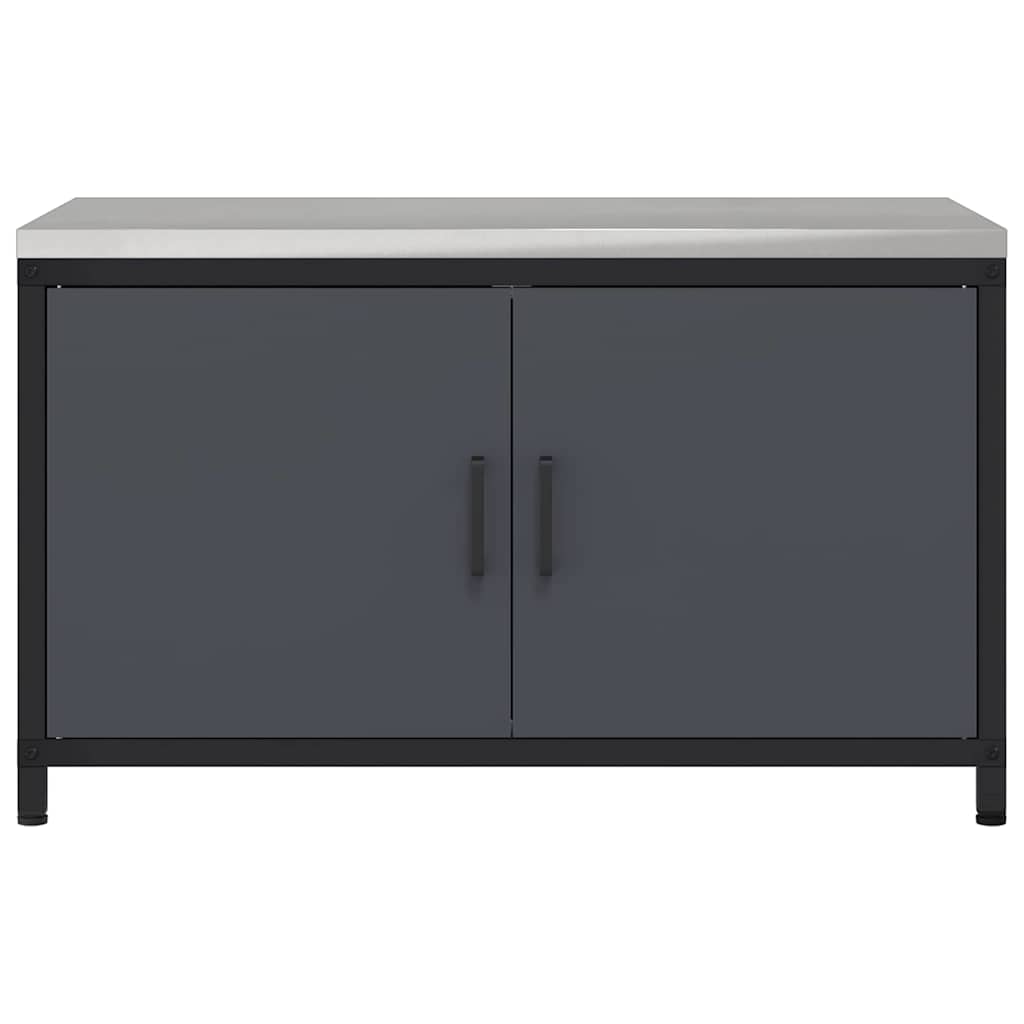 Kitchen Storage with Shelf Anthracite 90 x 50 x 53 cm Steel