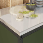 Kitchen Storage with Shelf Olive Green 90 x 50 x 53 cm Steel