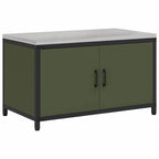 Kitchen Storage with Shelf Olive Green 90 x 50 x 53 cm Steel
