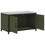 Kitchen Storage with Shelf Olive Green 90 x 50 x 53 cm Steel