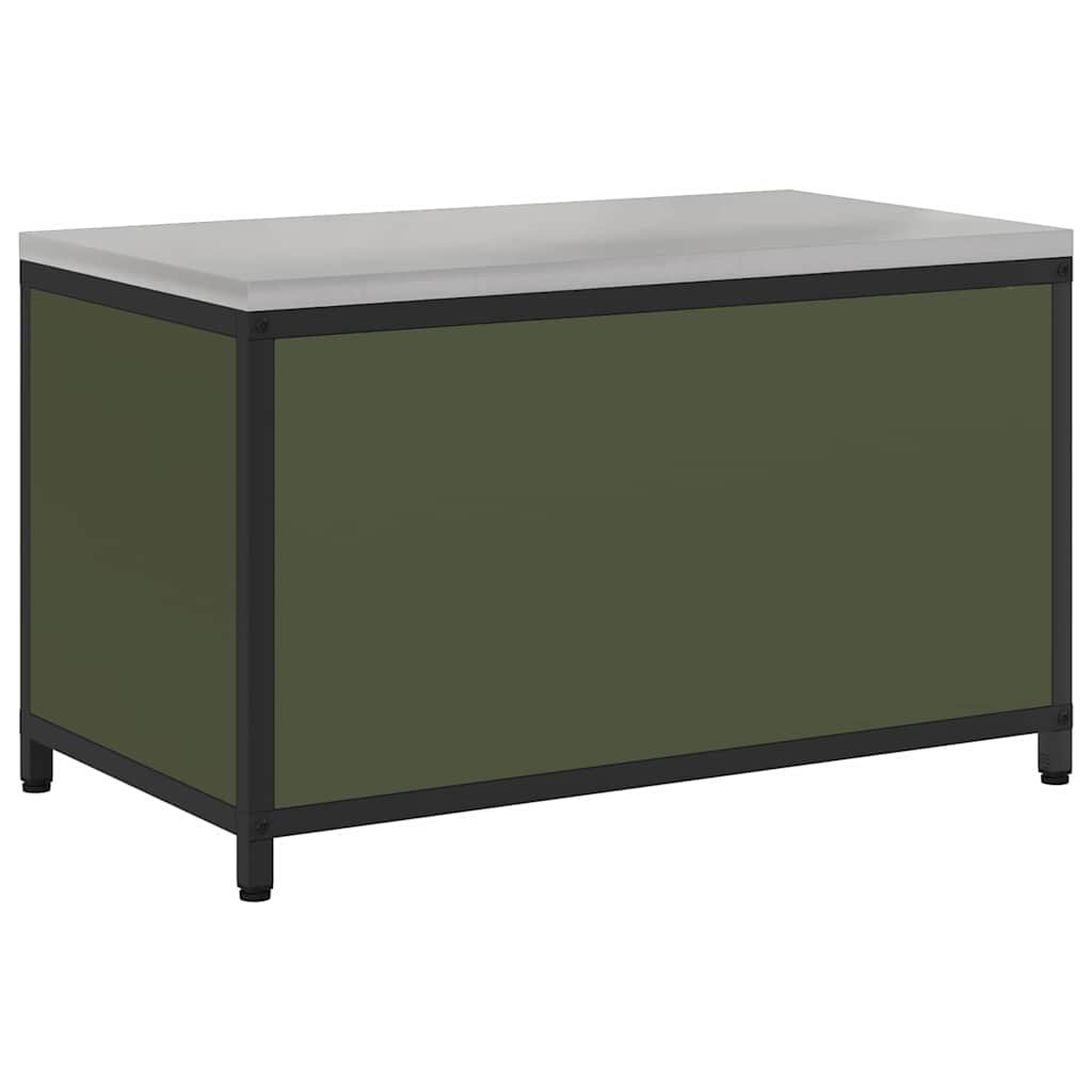 Kitchen Storage with Shelf Olive Green 90 x 50 x 53 cm Steel