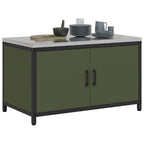 Kitchen Storage with Shelf Olive Green 90 x 50 x 53 cm Steel