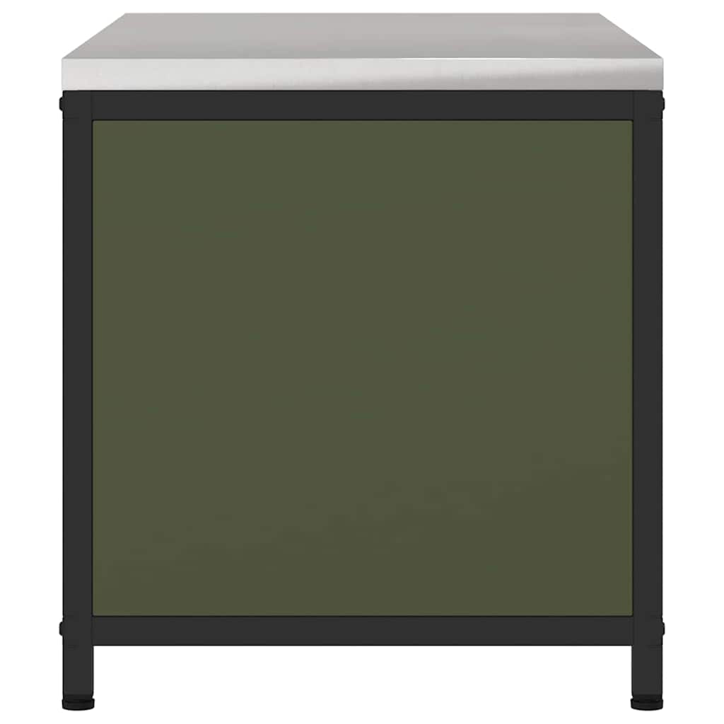 Kitchen Storage with Shelf Olive Green 90 x 50 x 53 cm Steel