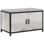 Kitchen Storage with Shelf Silver 90 x 50 x 53 cm Steel