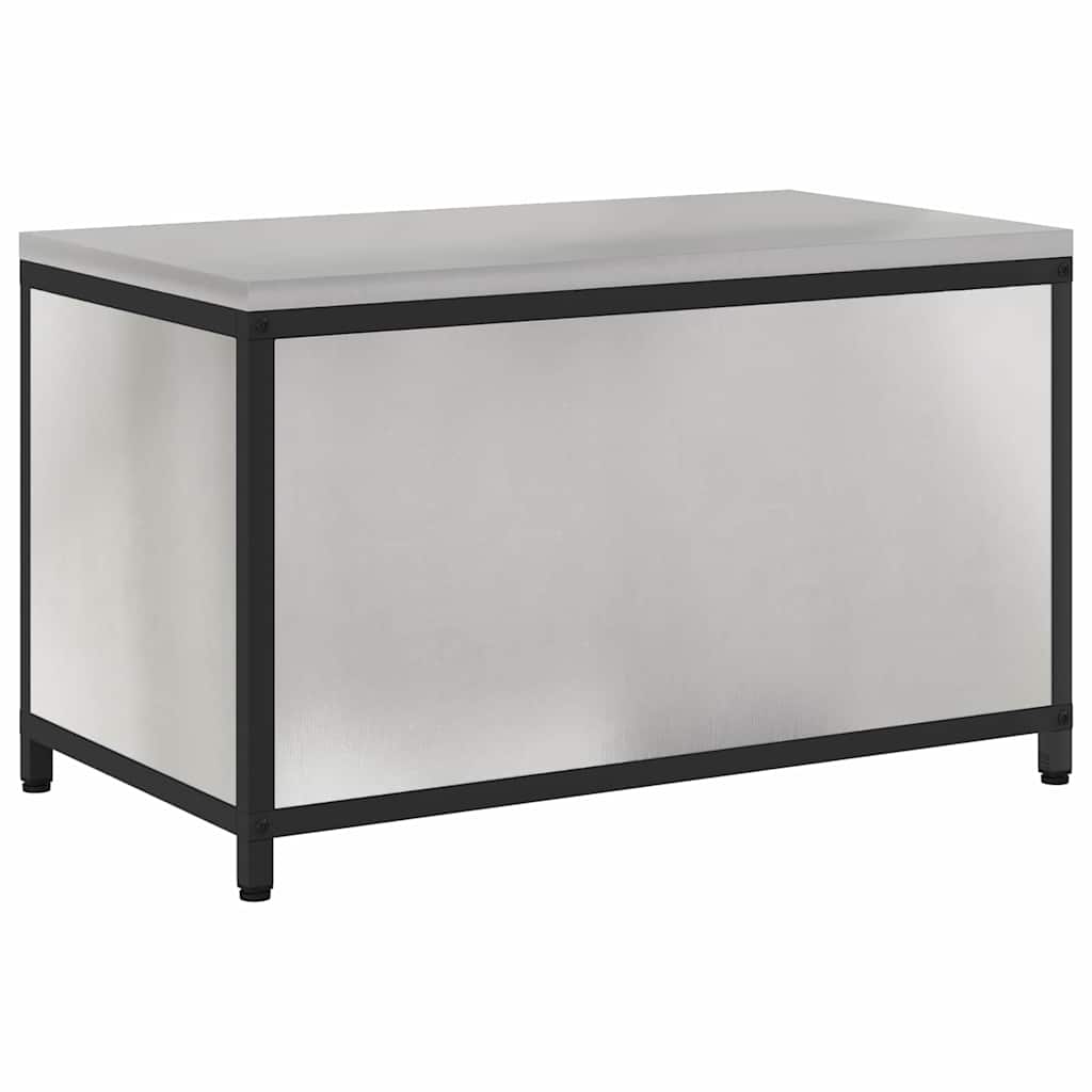 Kitchen Storage with Shelf Silver 90 x 50 x 53 cm Steel