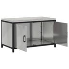 Kitchen Storage with Shelf Silver 90 x 50 x 53 cm Steel