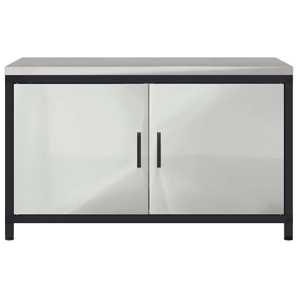 Kitchen Storage with Shelf Silver 90 x 50 x 53 cm Steel