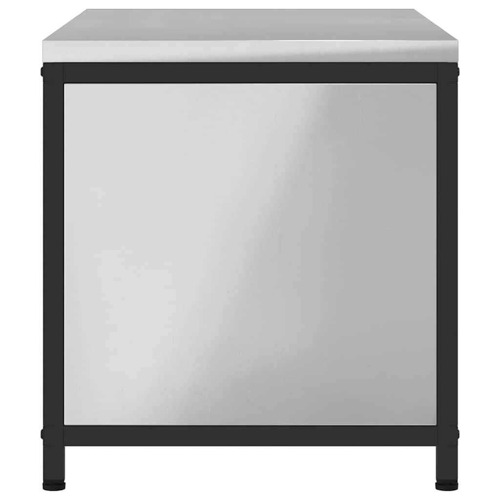 Kitchen Storage with Shelf Silver 90 x 50 x 53 cm Steel