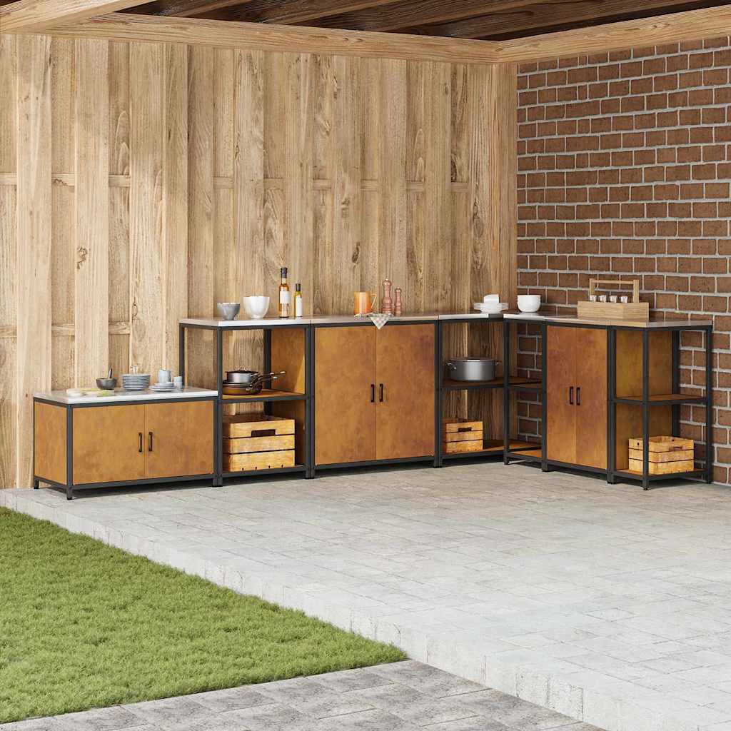 Kitchen Storage with Shelf Rusty 90 x 50 x 53 cm Steel