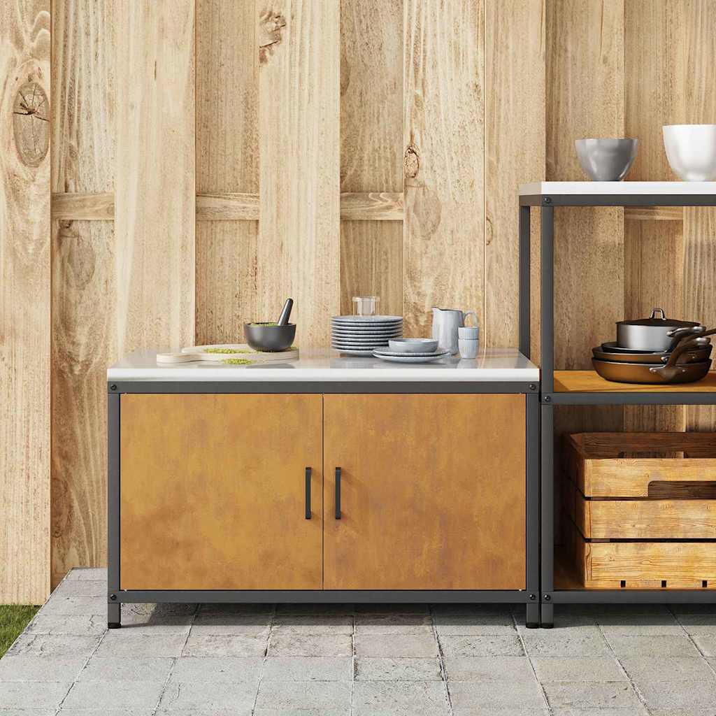 Kitchen Storage with Shelf Rusty 90 x 50 x 53 cm Steel