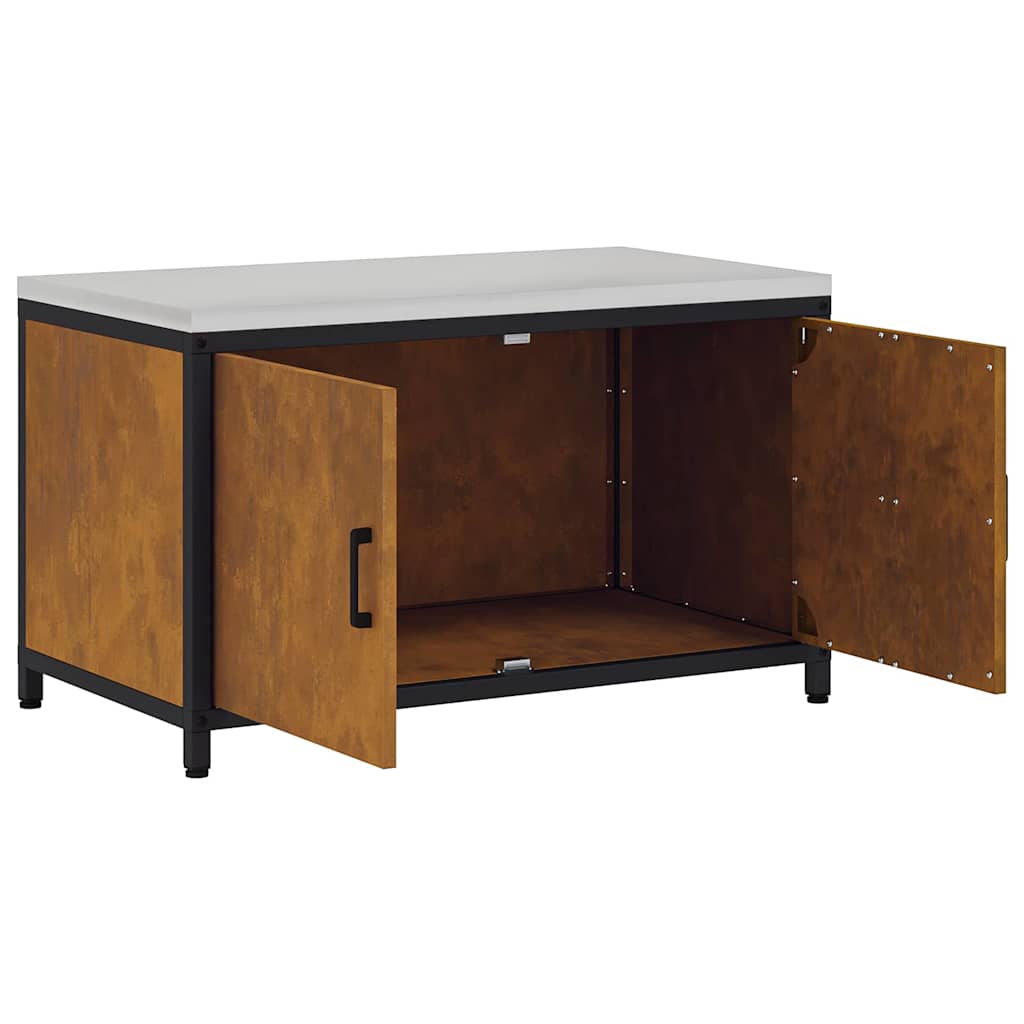 Kitchen Storage with Shelf Rusty 90 x 50 x 53 cm Steel