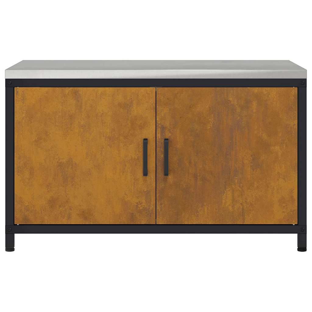 Kitchen Storage with Shelf Rusty 90 x 50 x 53 cm Steel