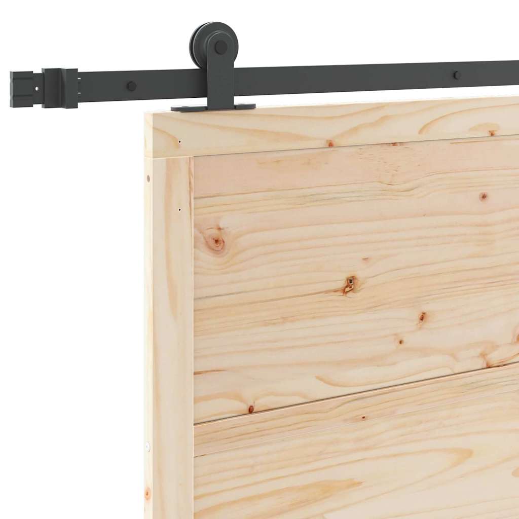 Sliding Door Natural 90 x 208 cm Solid Pine Wood