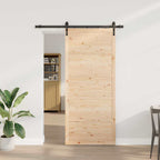 Sliding Door Natural 80 x 208 cm Solid Pine Wood