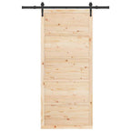 Sliding Door Natural 80 x 208 cm Solid Pine Wood