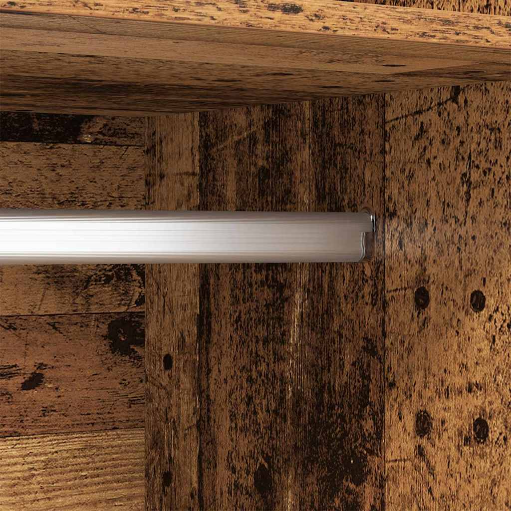 Wardrobe with Shelf Old Wood 50 x 50 x 200 cm Engineered Wood