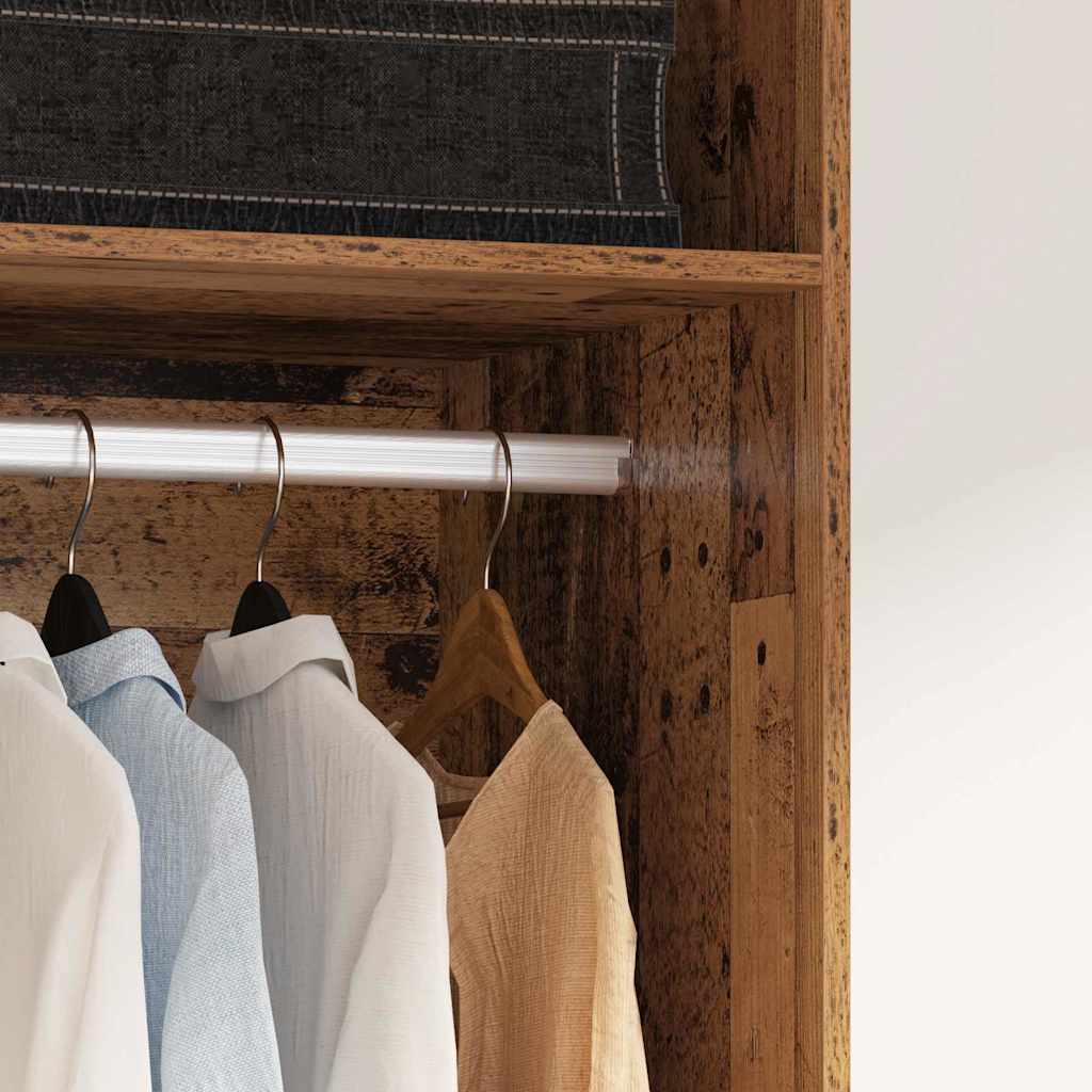 Wardrobe with Shelf Old Wood 50 x 50 x 200 cm Engineered Wood