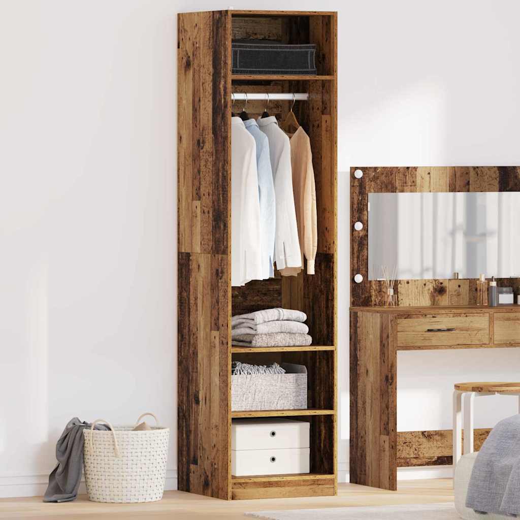Wardrobe with Shelf Old Wood 50 x 50 x 200 cm Engineered Wood