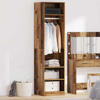Wardrobe with Shelf Old Wood 50 x 50 x 200 cm Engineered Wood