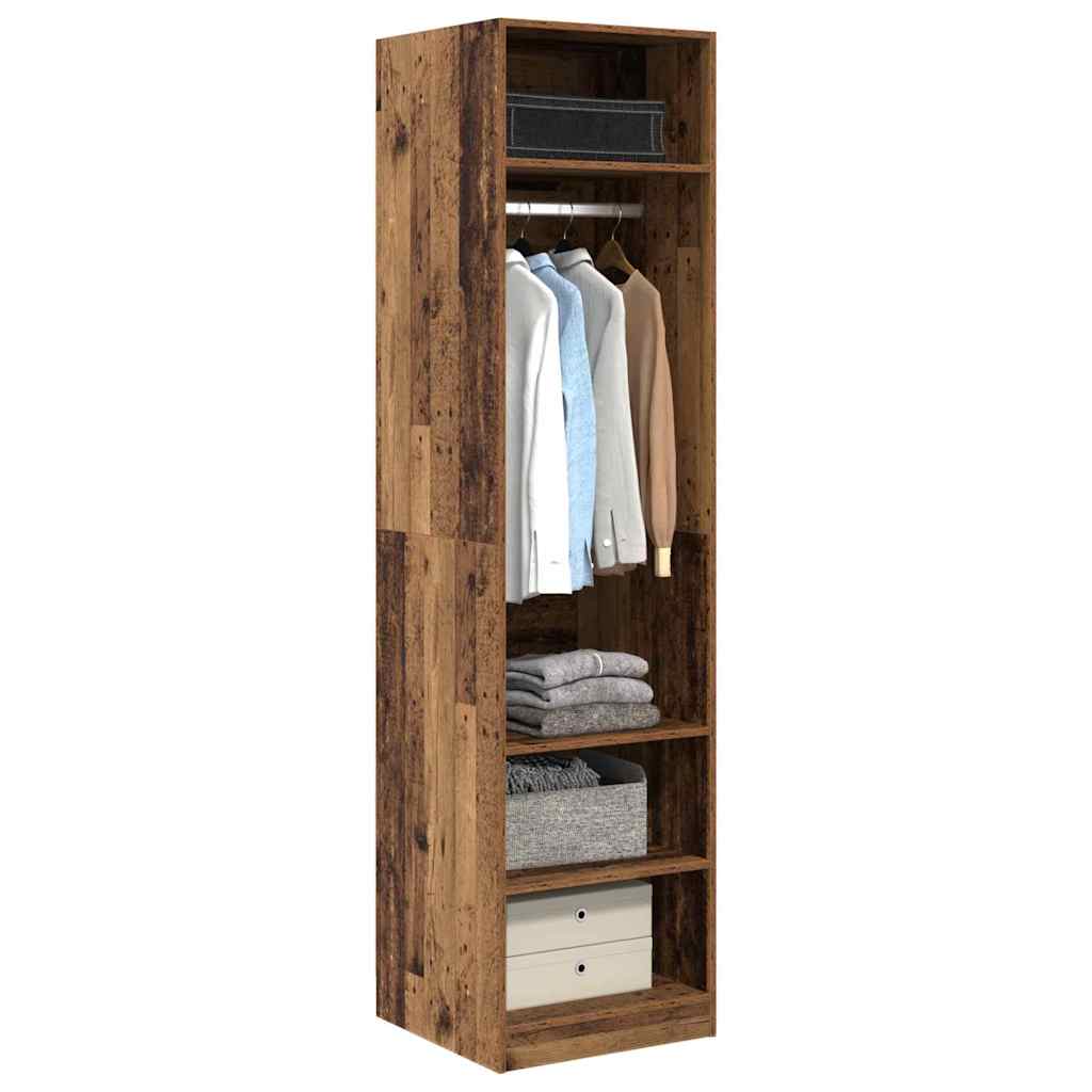 Wardrobe with Shelf Old Wood 50 x 50 x 200 cm Engineered Wood