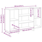 Sideboard Old Wood 120 x 30 x 75 cm Engineered Wood