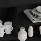 Sideboard Black Oak 120 x 30 x 75 cm Engineered Wood