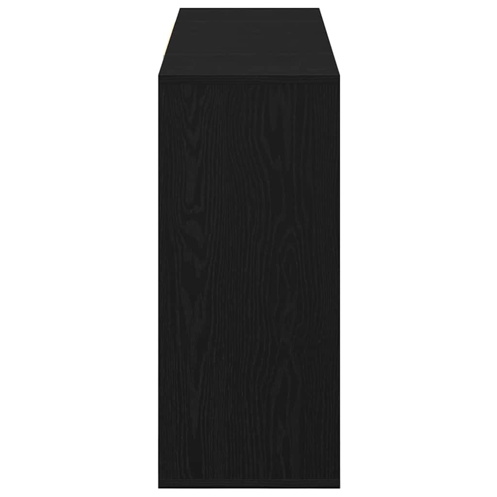 Sideboard Black Oak 120 x 30 x 75 cm Engineered Wood