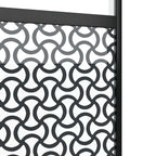Glass Door Fretwork Black 76 x 2 x 205 cm Aluminium