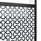 Glass Door Fretwork Black 90 x 2 x 205 cm Aluminium