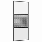 Glass Door Fretwork Black 90 x 2 x 205 cm Aluminium