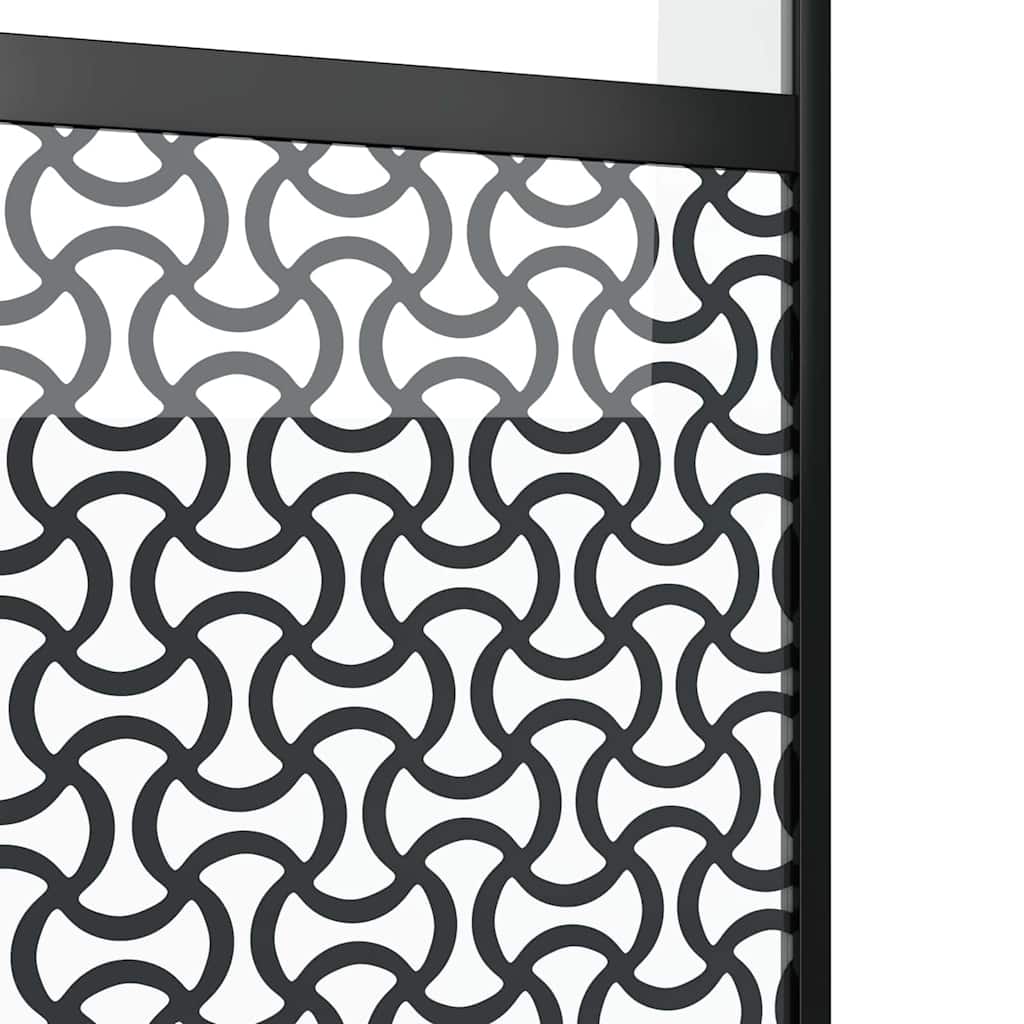 Glass Door Fretwork Black 102.5 x 2 x 205 cm Aluminium