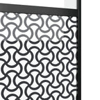 Glass Door Fretwork Black 102.5 x 2 x 205 cm Aluminium