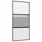 Glass Door Fretwork Black 102.5 x 2 x 205 cm Aluminium
