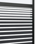 Glass Door Striped Black 76 x 2 x 205 cm Aluminium