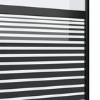 Glass Door Striped Black 90 x 2 x 205 cm Aluminium