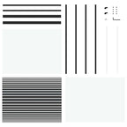 Glass Door Striped Black 90 x 2 x 205 cm Aluminium