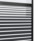 Glass Door Striped Black 102.5 x 2 x 205 cm Aluminium