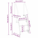 3-Step Dock Ladder Silver 58 x 77 x 144 cm Aluminium