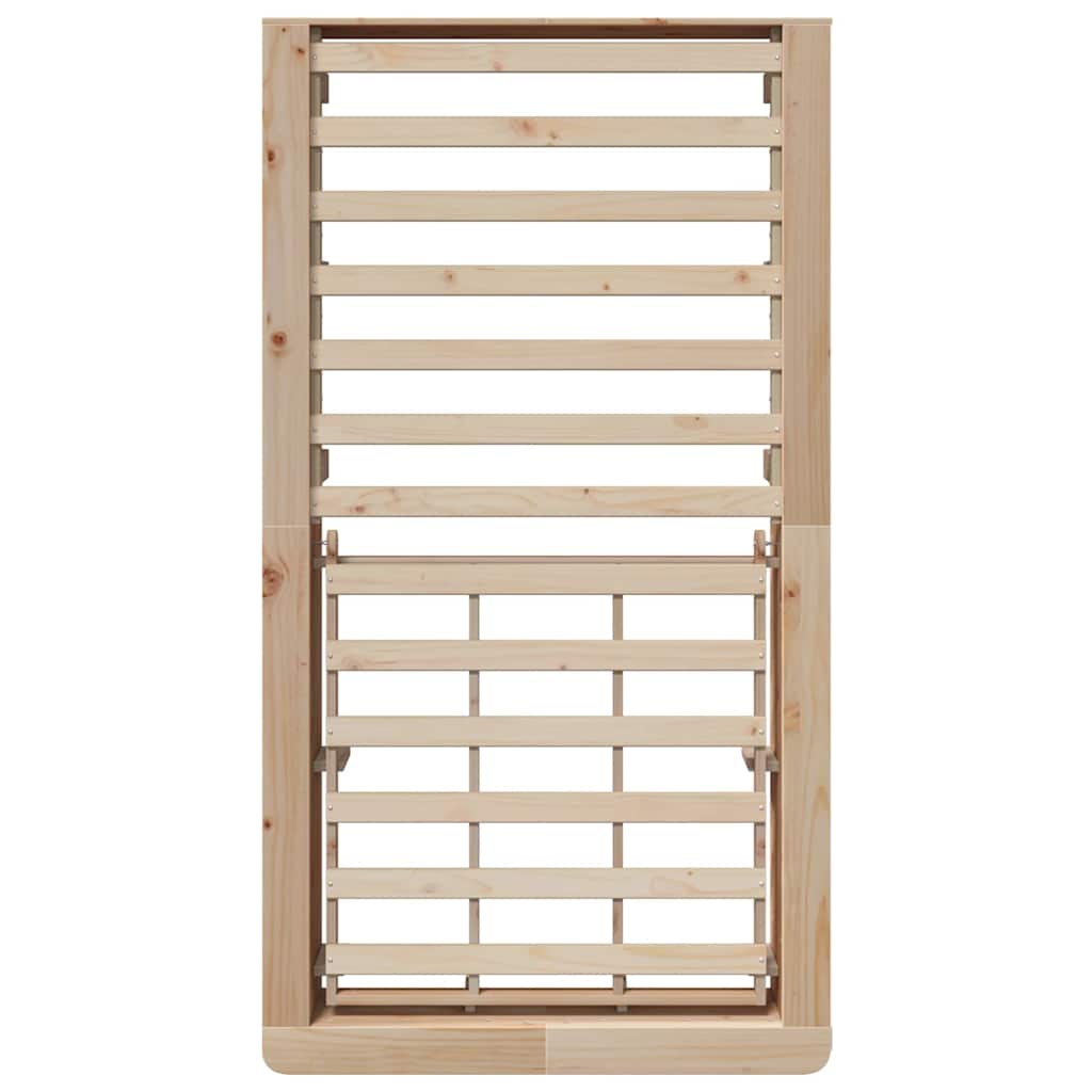 Bed Frame Wax Brown 75 x 190 cm Solid Pine Wood