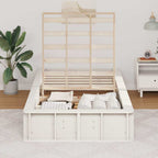 Bed Frame White 75 x 190 cm Solid Pine Wood