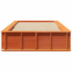 Bed Frame Wax Brown 75 x 190 cm Solid Pine Wood