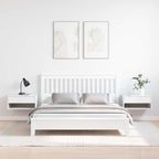 Bedside Table 2 pcs White 50 x 32.5 x 24 cm Solid pine wood