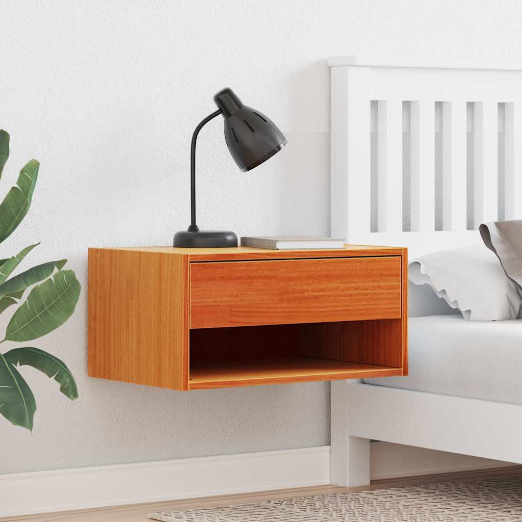 Bedside Table 2 pcs Wax Brown 50 x 32.5 x 24 cm Solid pine wood