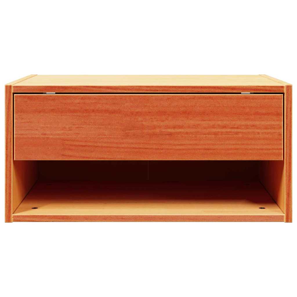 Bedside Table 2 pcs Wax Brown 50 x 32.5 x 24 cm Solid pine wood