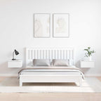 Bedside Table 2 pcs White 37 x 35 x 18.5 cm Solid pine wood