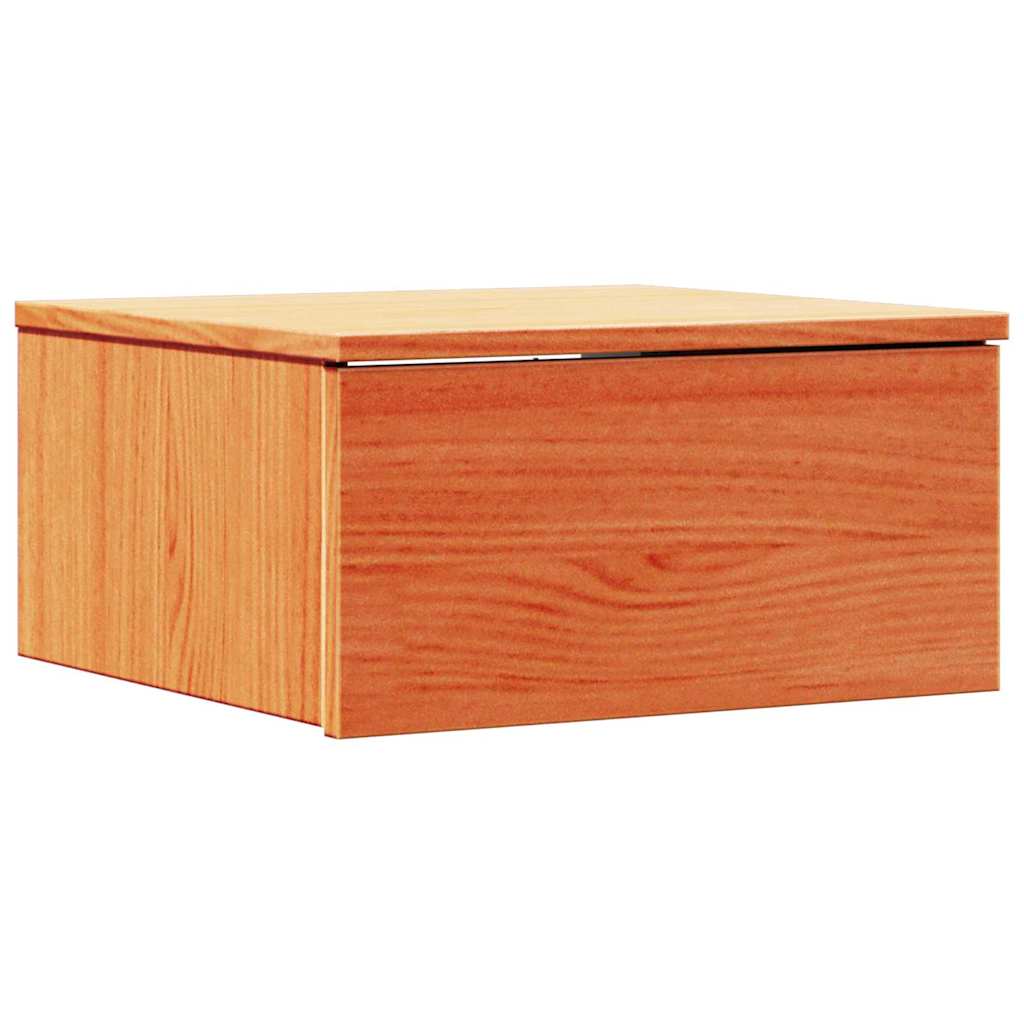 Bedside Table Wax Brown 37 x 35 x 18.5 cm Solid pine wood