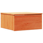 Bedside Table 2 pcs Wax Brown 37 x 35 x 18.5 cm Solid pine wood